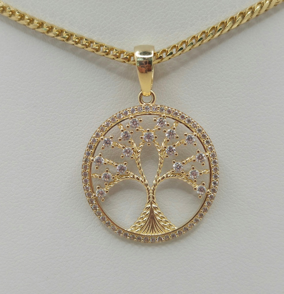 14KT CZ TREE OF LIFE PENDANT Weight 3GR