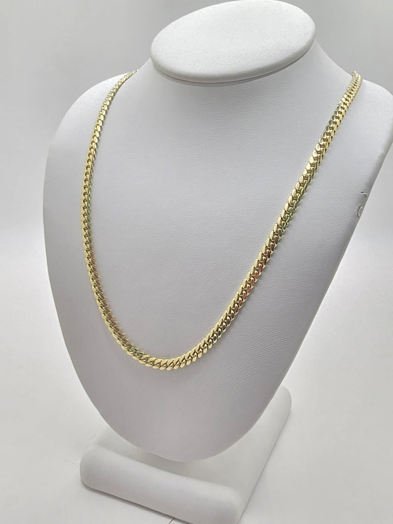 10KT SOLID MIAMI CUBAN CHAIN 18INCH 3MM Weight 13.3GR