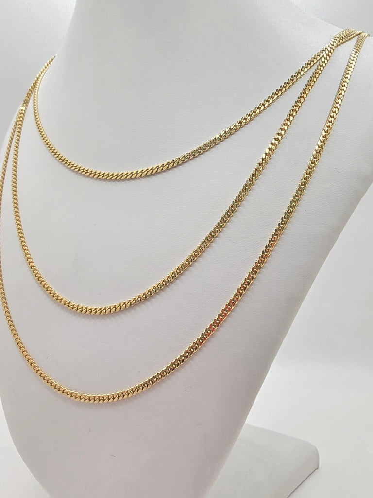 10KT SOLID MIAMI CUBAN CHAIN Size 18INCH 2.5MM Weight 7.9GR