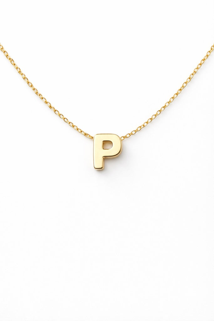 10KT CHAIN WITH LETTER "P" PENDANT Size 18 Weigth 1.28G