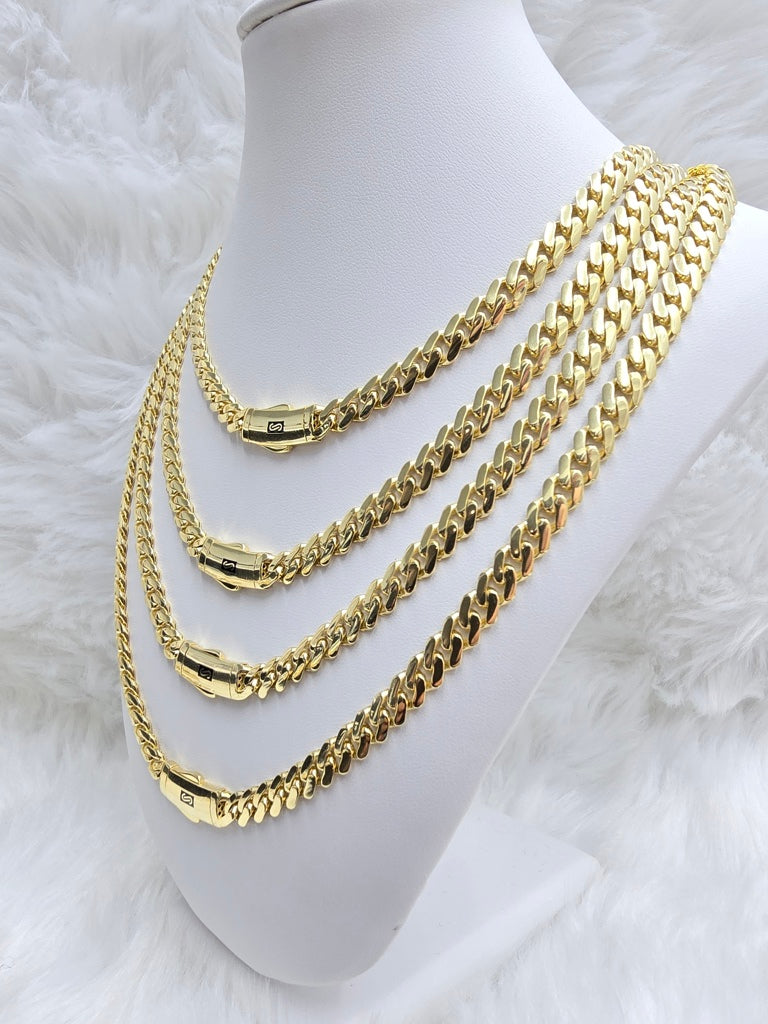10KT CERTIFIED  PLAIN MONACO CHAIN  6.5MM 22INCH 18.4GRS