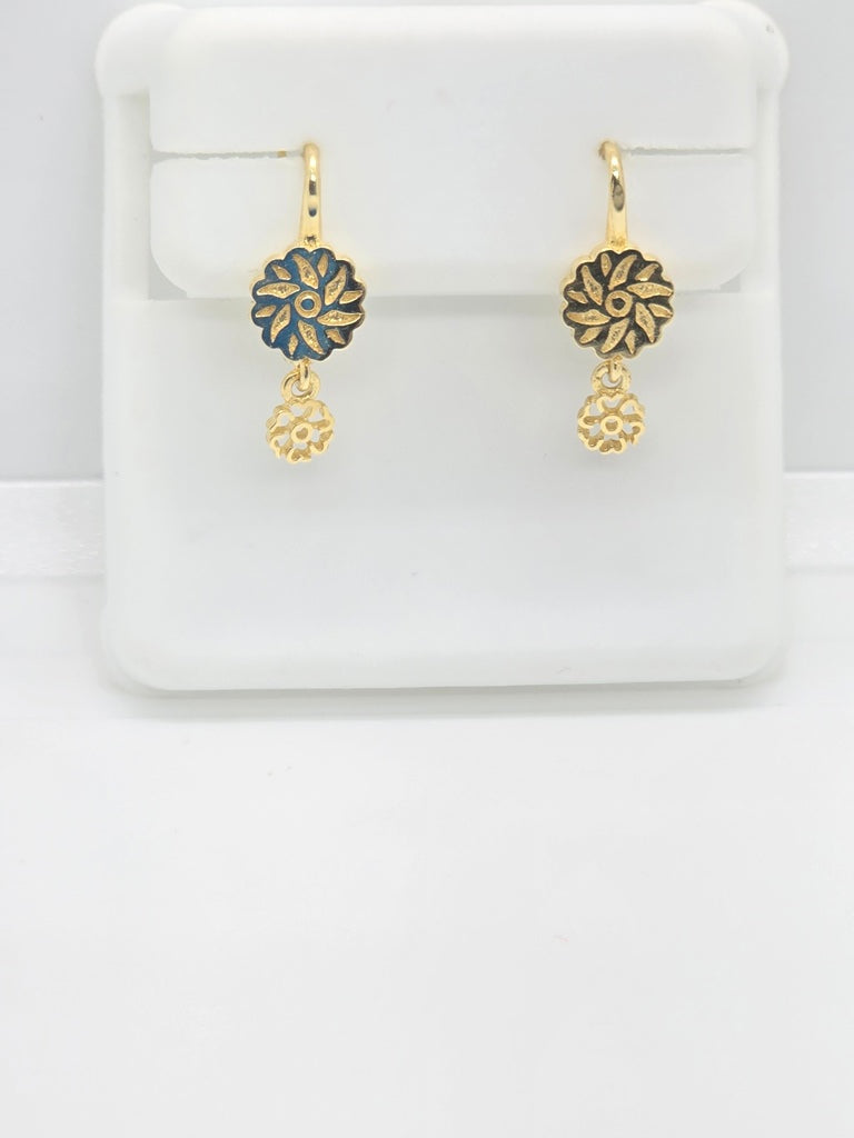 10K SUNFLOWER SMALL EARRINGS