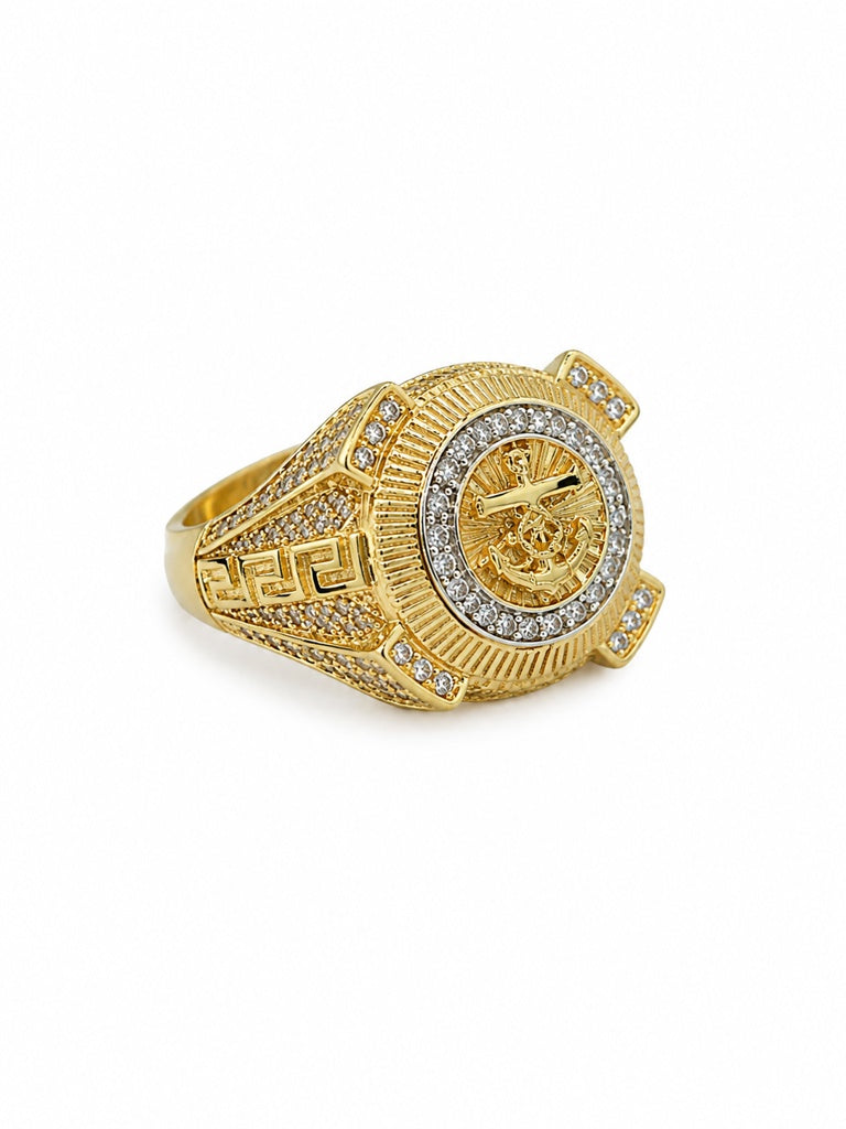 10K ROUND MODERN ANCHOR RING Size 11