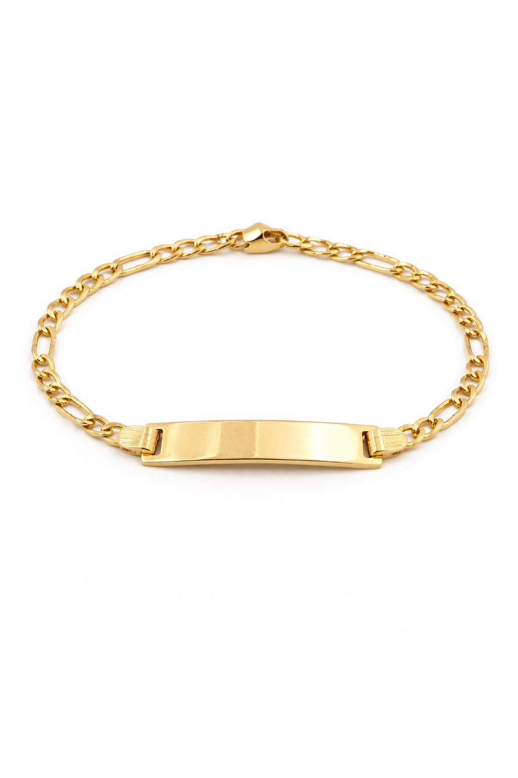 10KT FIGARO BABY ID BRACELET Size 6INCH 5.5MM Weight 3.7GR