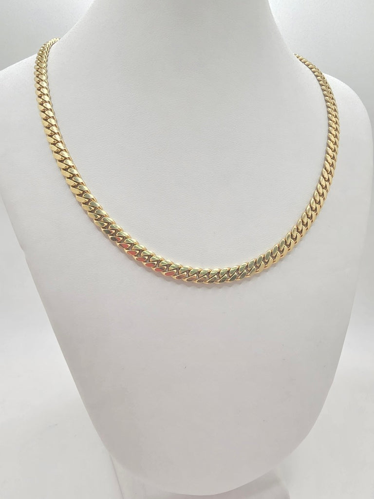 10KT SOLID MIAMI CUBAN CHAIN Size 22INCH 6MM Weight 52.4GR