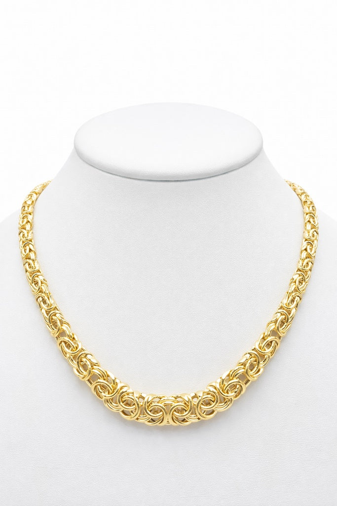 10KT DEGRADING BYZANTINE NECKLACE Size 18INCH  Weigth 17.1GR