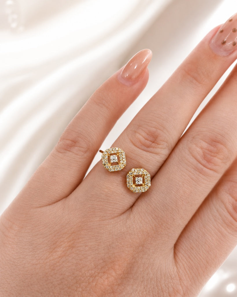 14KT  ABSTRACT RING SIZE 7 Weigth 1.8GR