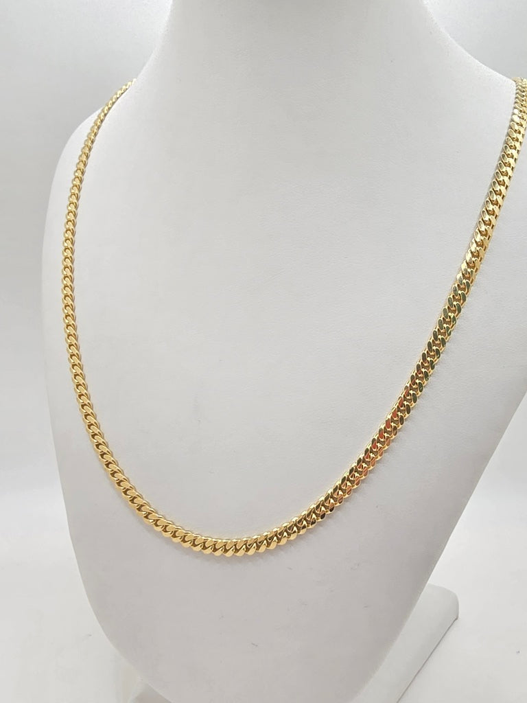 10KT SOLID MIAMI CUBAN CHAIN Size 20INCH 4MM Weight 22.9GR