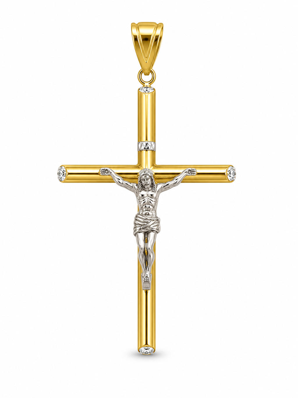 10KT EXTRA LARGE CHRIST ON CROSS PENDANT Size XL Weigth 5GR