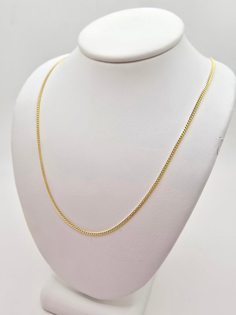 14KT BABY SOLID MIAMI CUBAN CHAIN Size 18INCH 1.5MM Weight 3.1GR