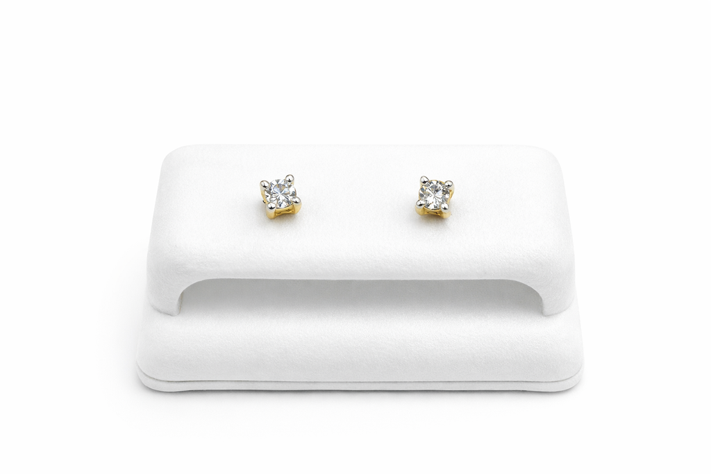 14KT EARRINGS+DIAMOND