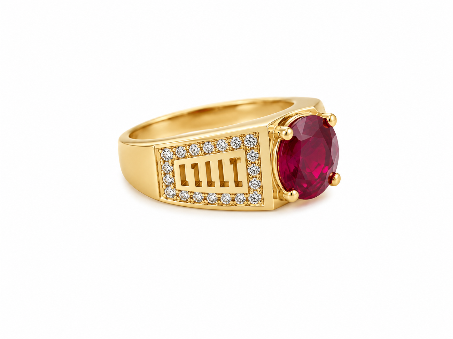 14KT ELEGANT PINK OVAL RING Size 7 Weigth 4.4GR