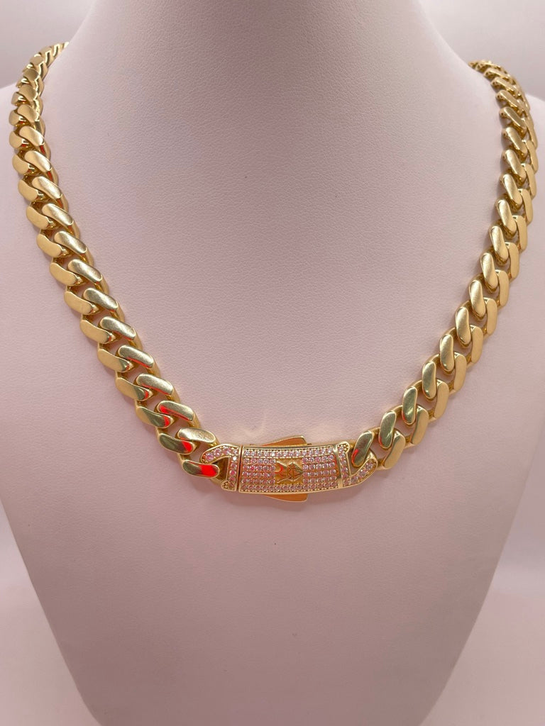 14KT MONACO STYLE CHAIN Size 20INCH 11MM Weight 37.3GR
