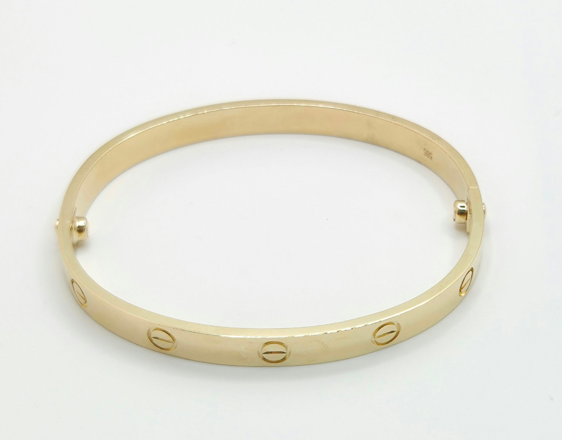 14KT SOLID YELLOW GOLD CARTI BANGLE Size 6MM Weight 30.4GR