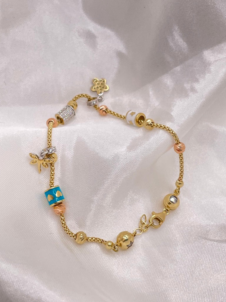 10KT MINI PANDO BRACELET Size 8INCH Weight 6GR