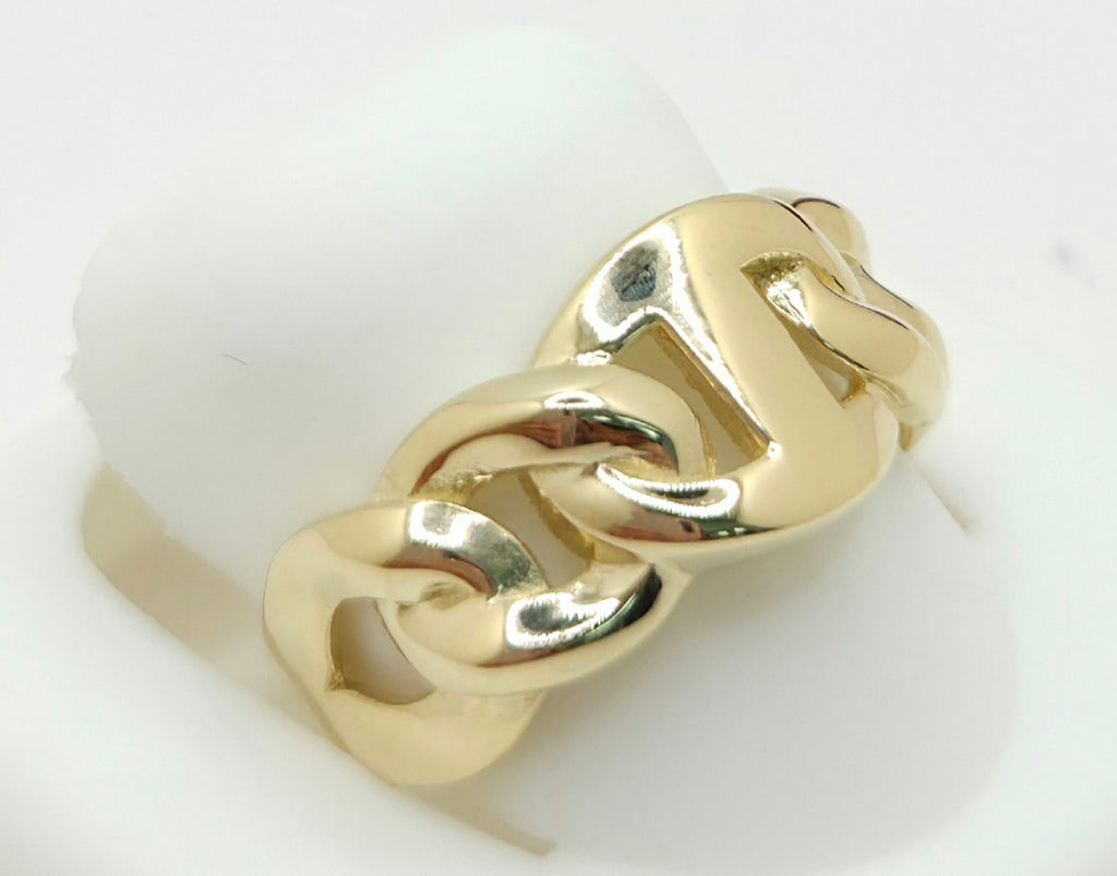 14KT ELEGANT CHAIN DESIGN WOMAN'S RING Size 7.5 Weight 2.5GR