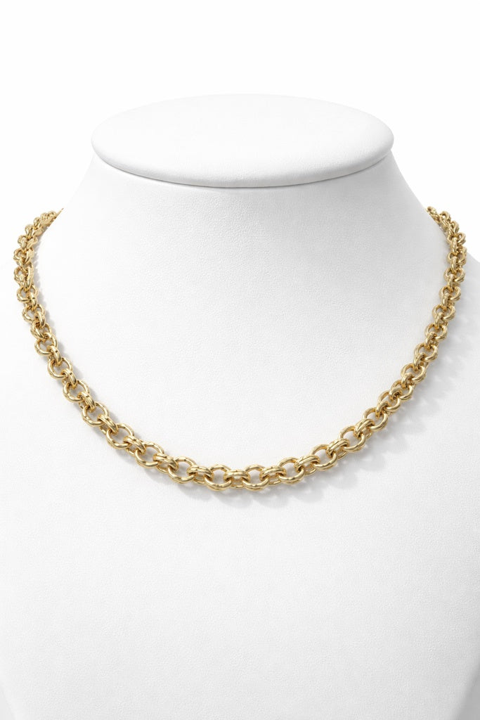 14KT HOLLOW DOUBLE ROLO CHAIN Size 5.5MM 18IN Weigth 11GRS