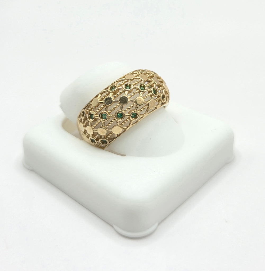10KT VINTAGE AVON LATTICE RING Size 7.5 Weight 2.3GR