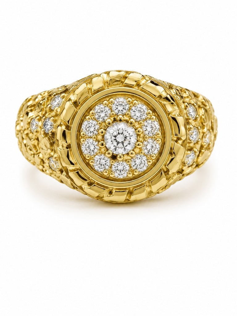 10K NUGGET RING Size 11.5