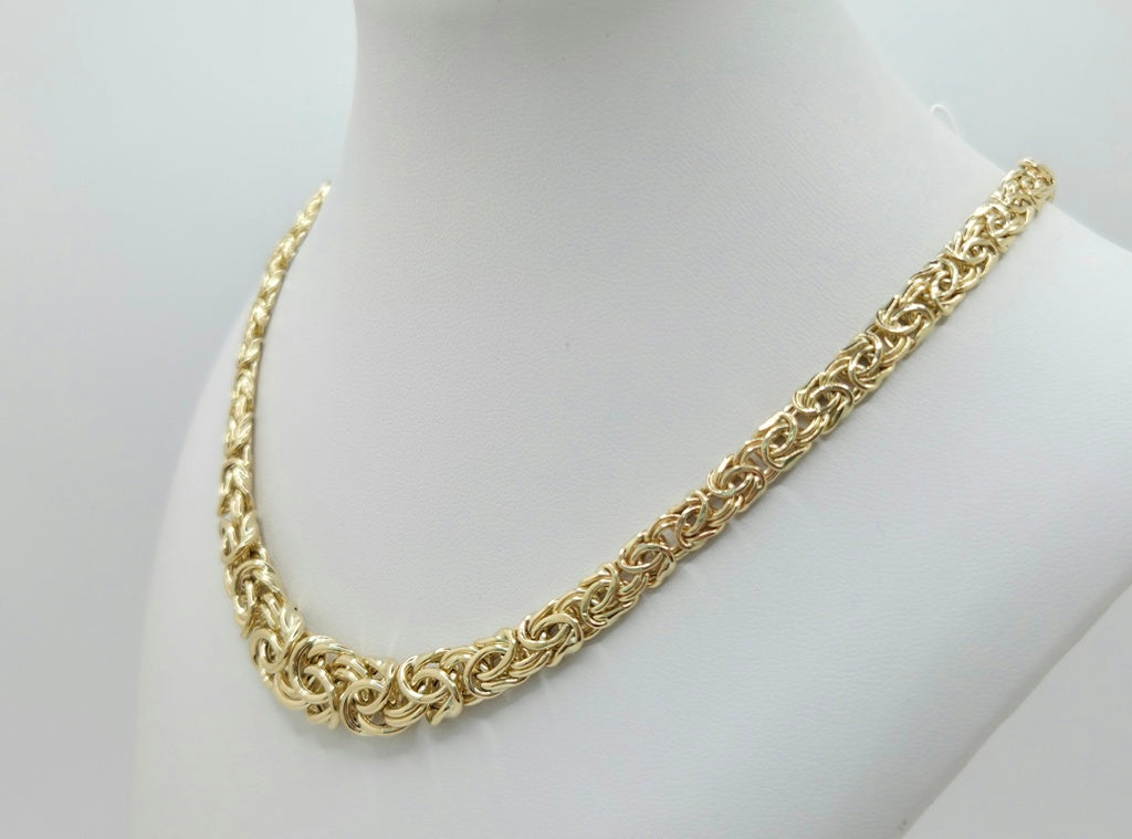 14KT BYZENTINE NECKLACE Size 16INCH Weight 12.5GR
