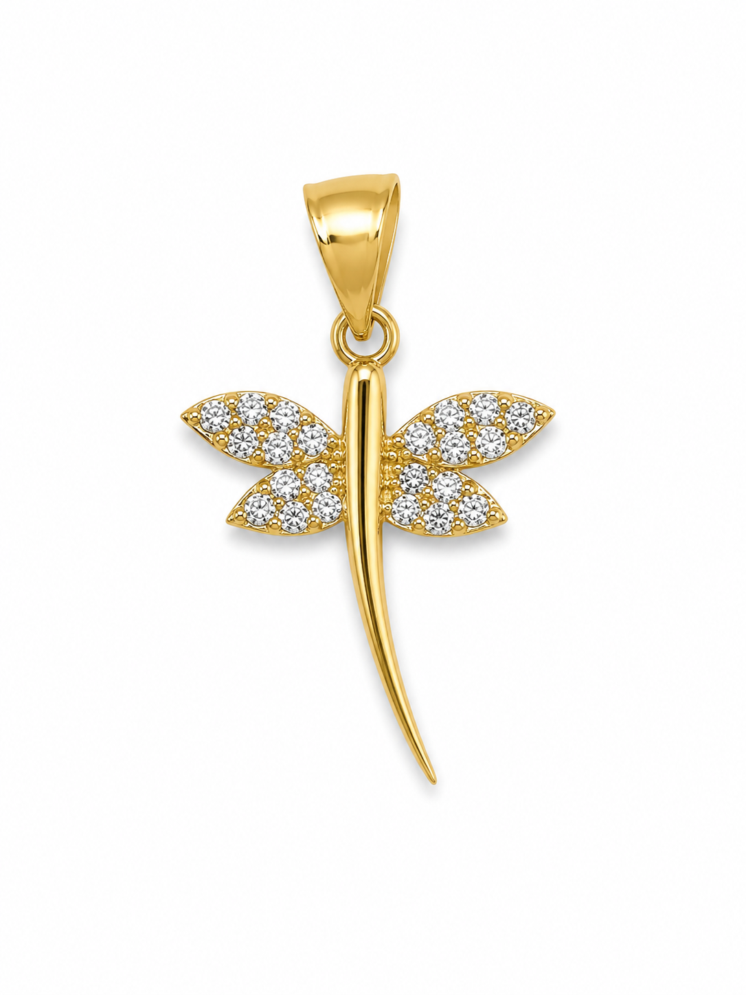 14KT SMALL DRAGON-FLY DELICATE PENDANT Weight 0.7GR