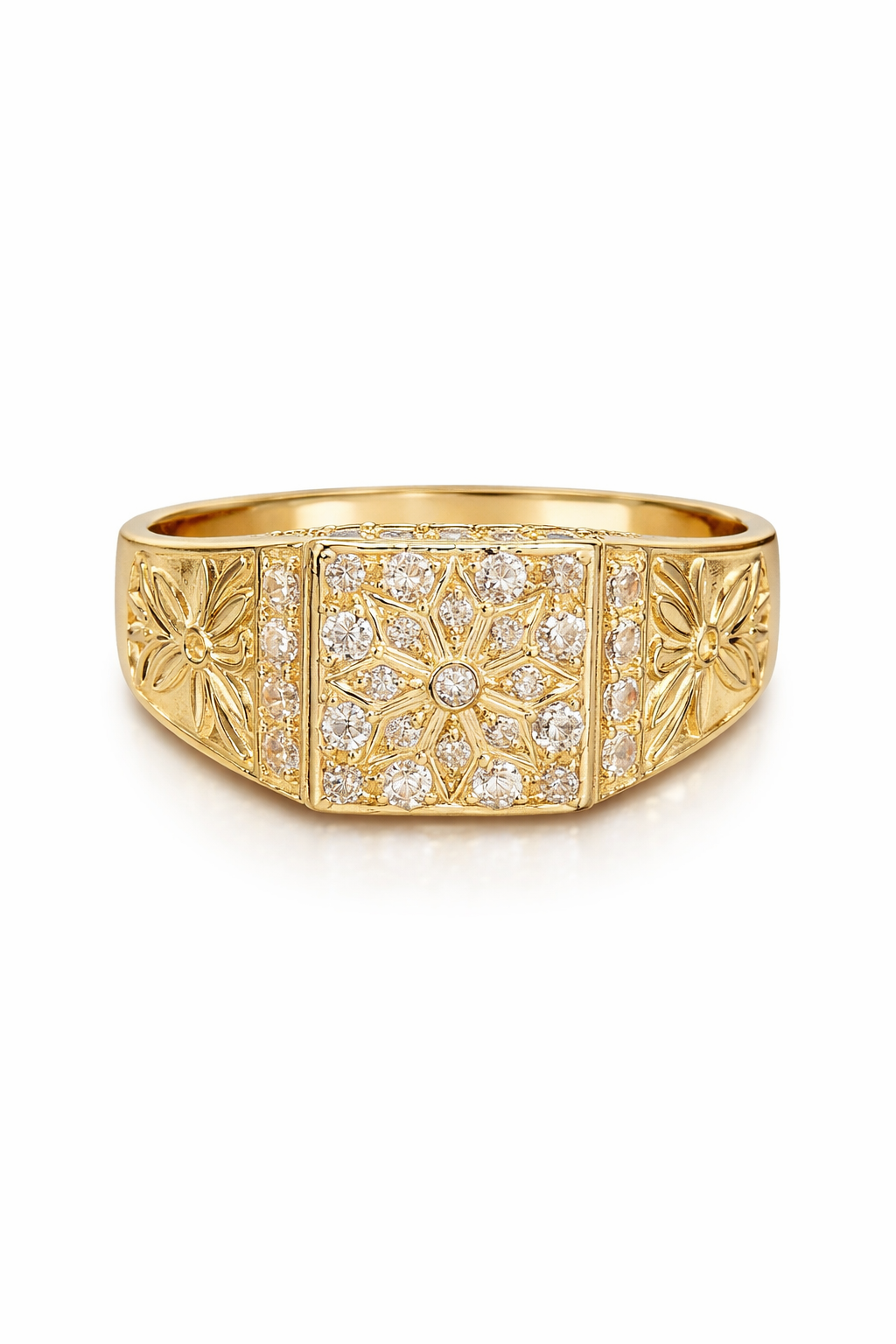 10KT SQUARE RING Size 11 Weigth 2.8GR