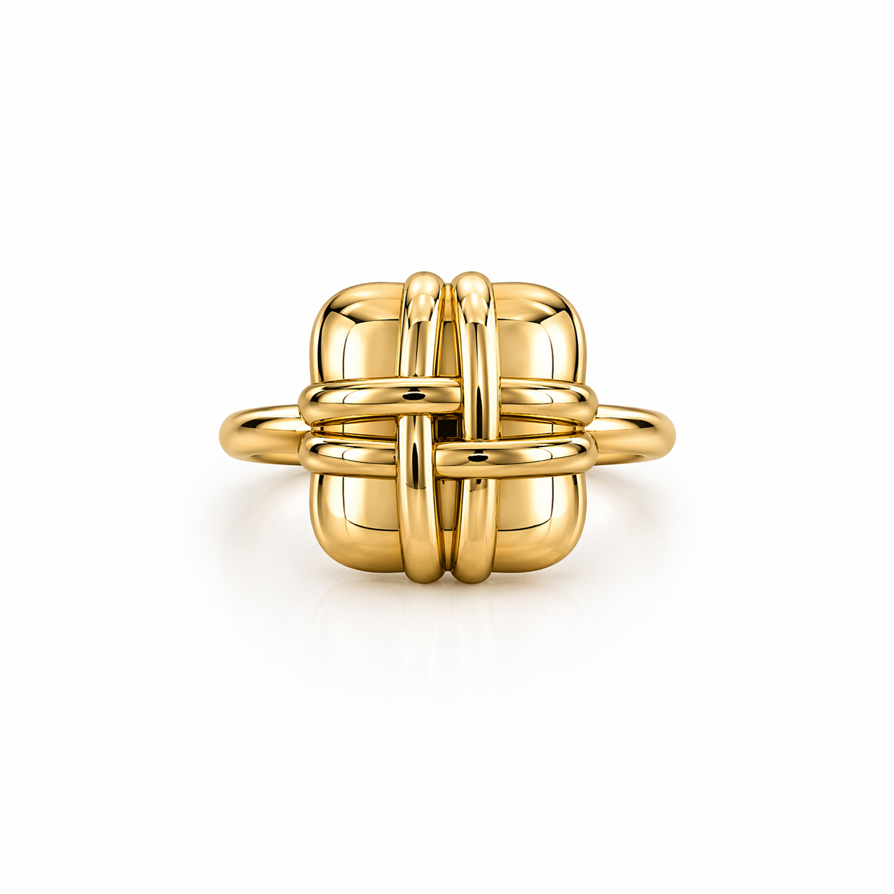 10KT MODERN SAUQRE RING Size 6 Weigth 2.2GR