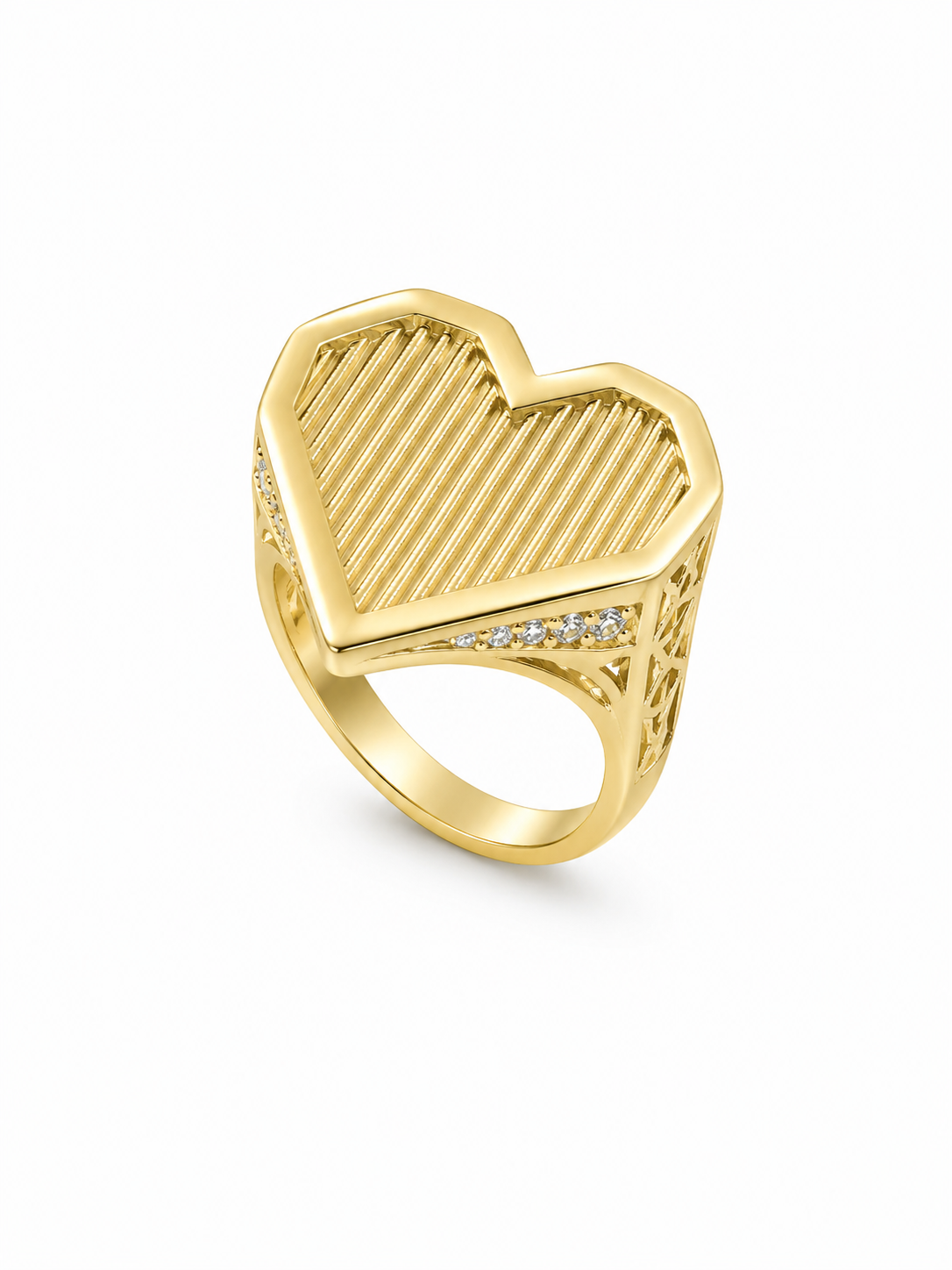 10K MODERN RING Size 8