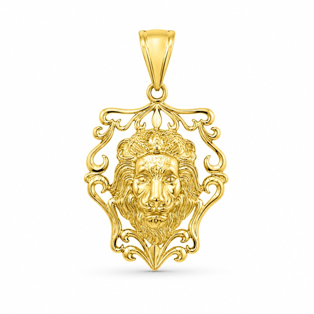 10KT LION PENDANT Size