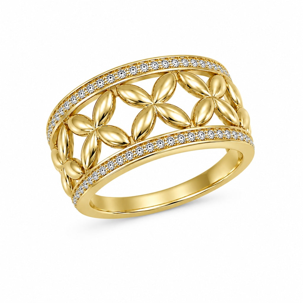 10KT ABSTRACT RING Size 8
