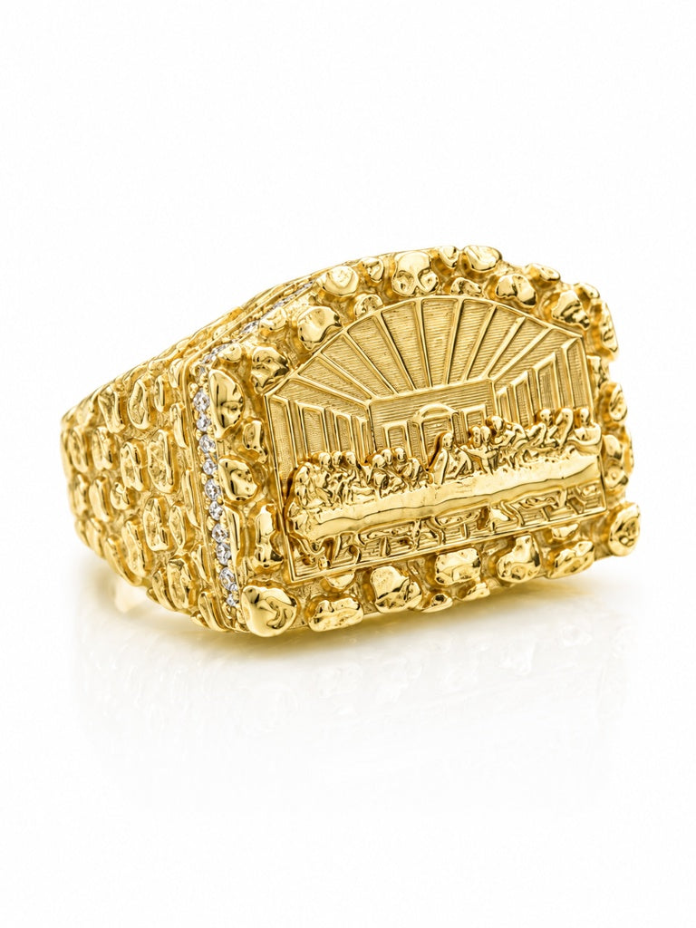 10K LAST SUPPER RING Size 12.5