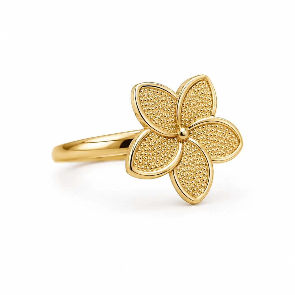 14K FLOWER RING Size 7
