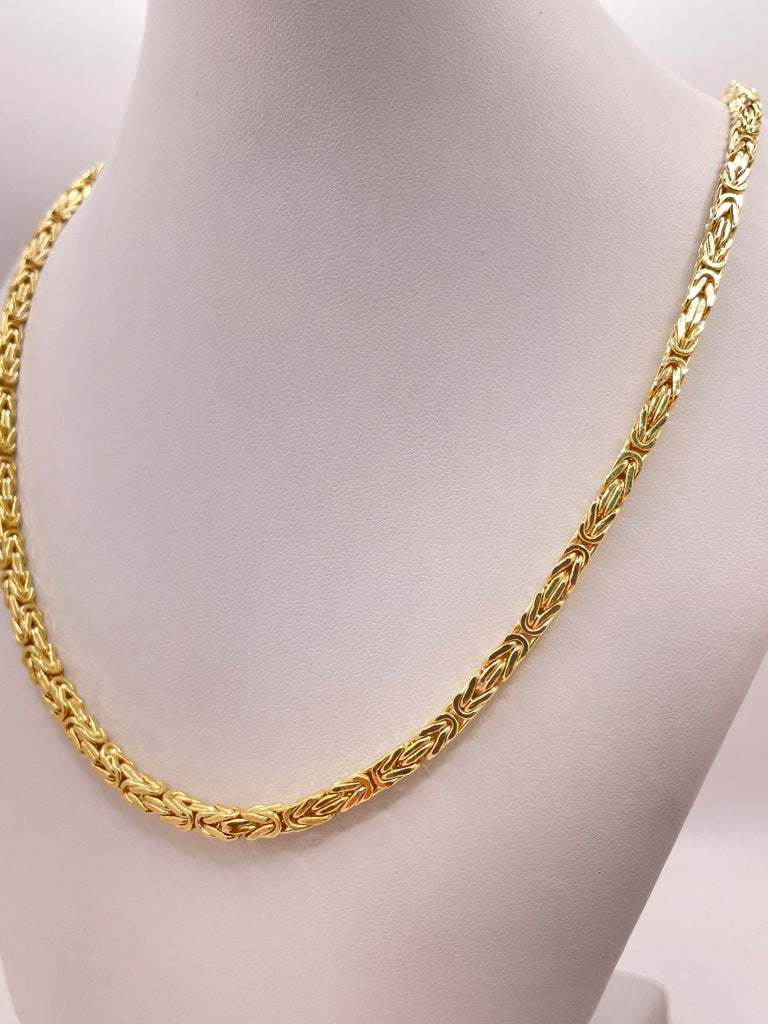 10KT BYZENTINE CHAIN 22INCH 3.5MM