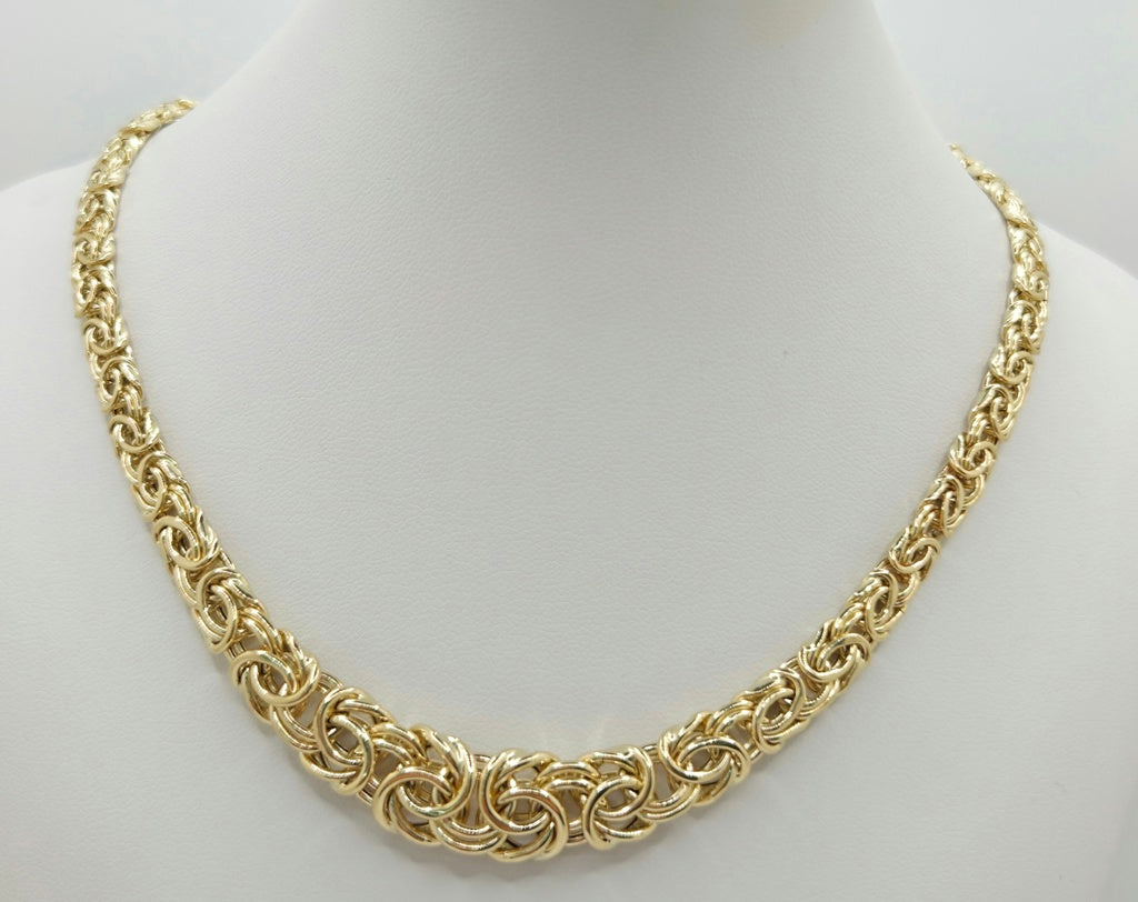 14KT BYZENTINE NECKLACE Size 16INCH Weight 12.5GR