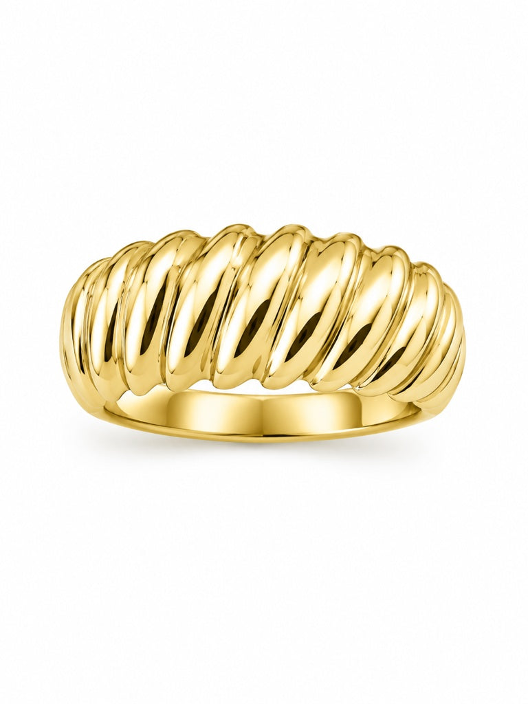 10KT ABSTRACT LINES RING Size 7.5 Weigth 1.6GR