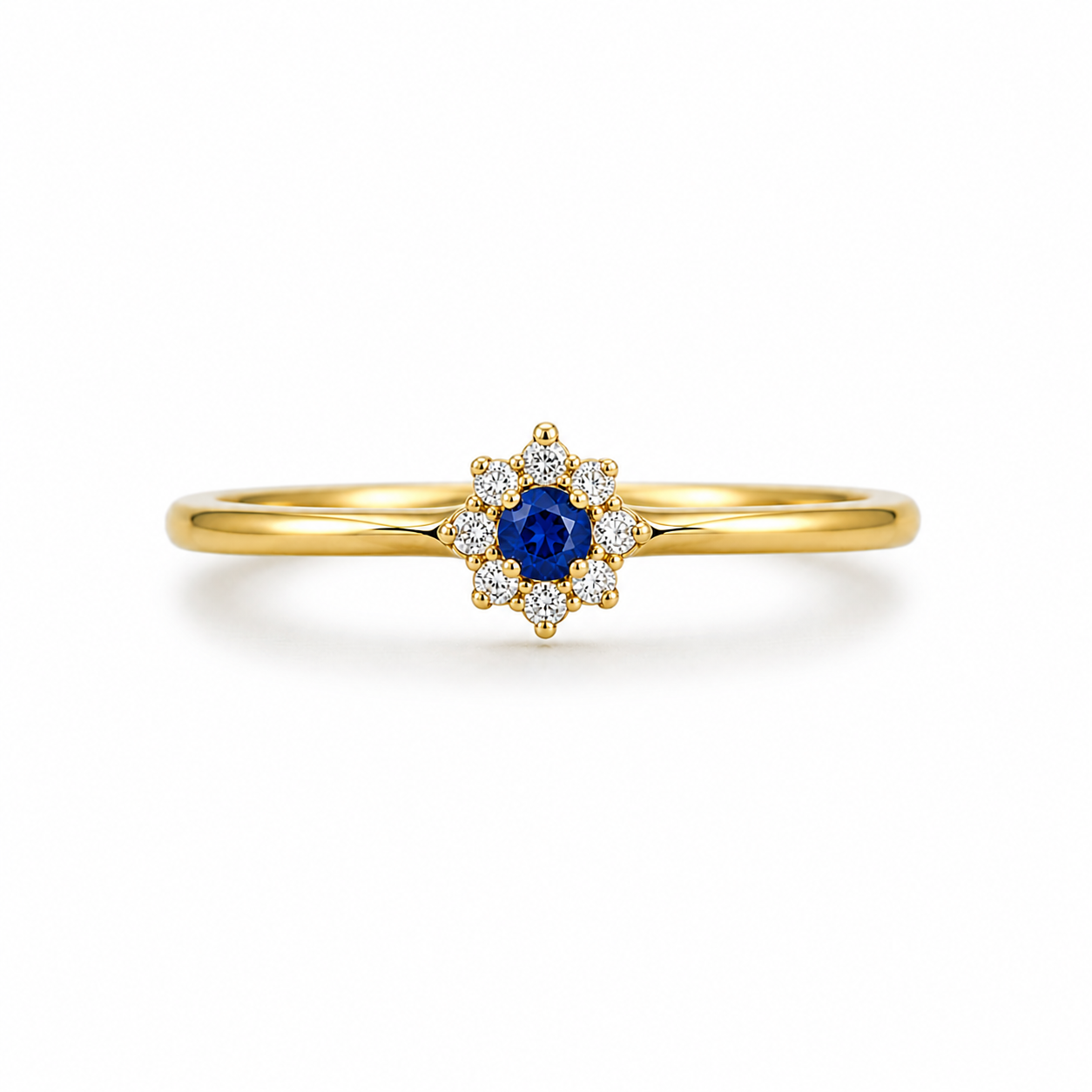 10KT BLUE STONE RING Size 8 Weigth 1.2