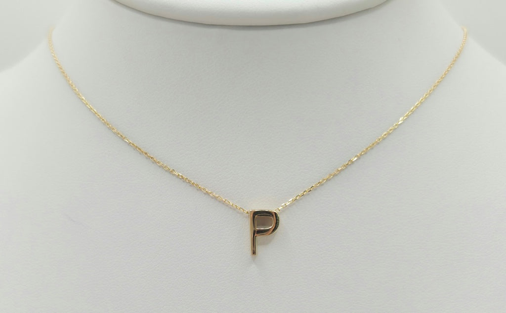 14KT LETTER "P" CHAIN Size 18INCH Weight 2.05GR