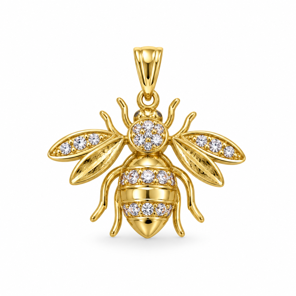 10KT BEE PENDANT Size  Weigth 3.4GR