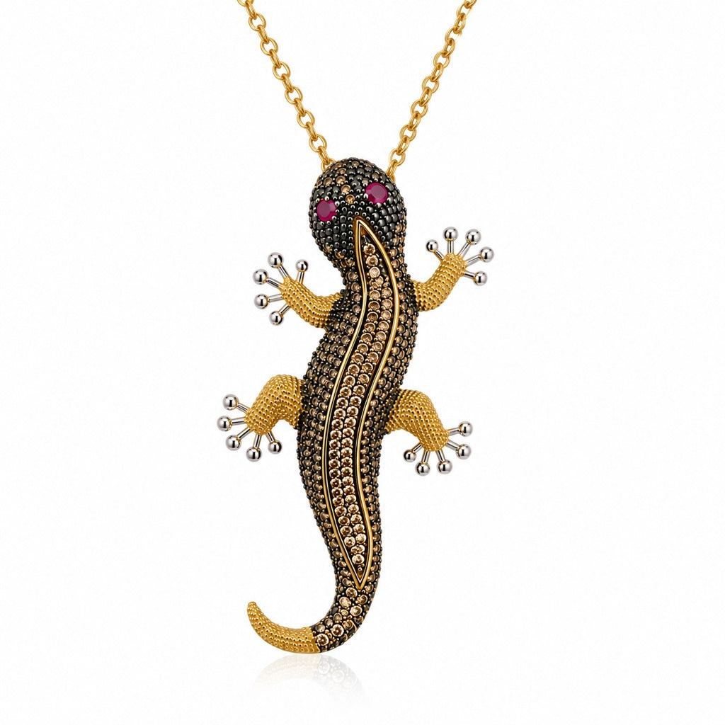 10KT  CZ LIZARD PENDANT Size  Weigth 5.3GR