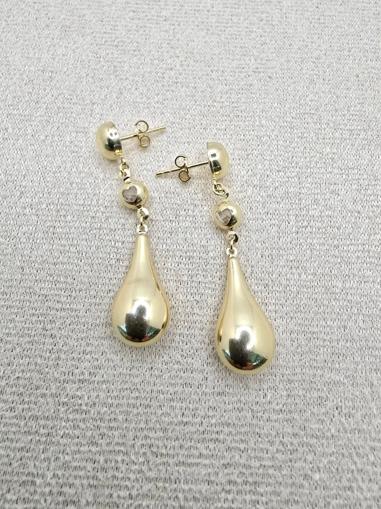 14KT TEARDROP PENDANT EARRINGS Weight 3.6GR