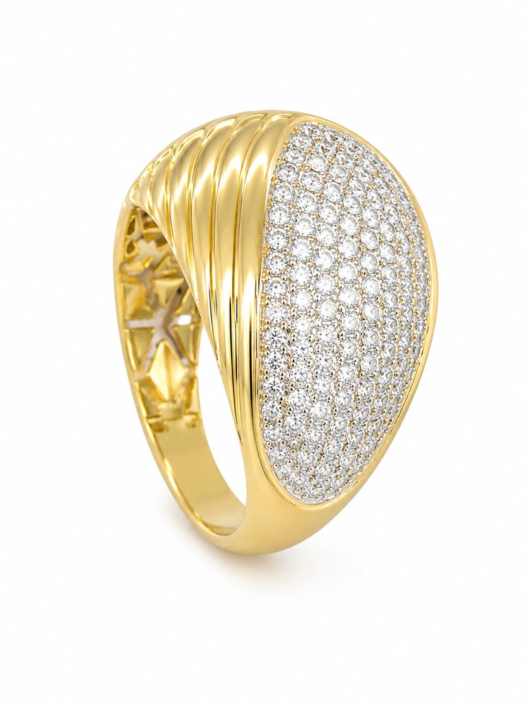 10KT PUFFY RING Size 6.5