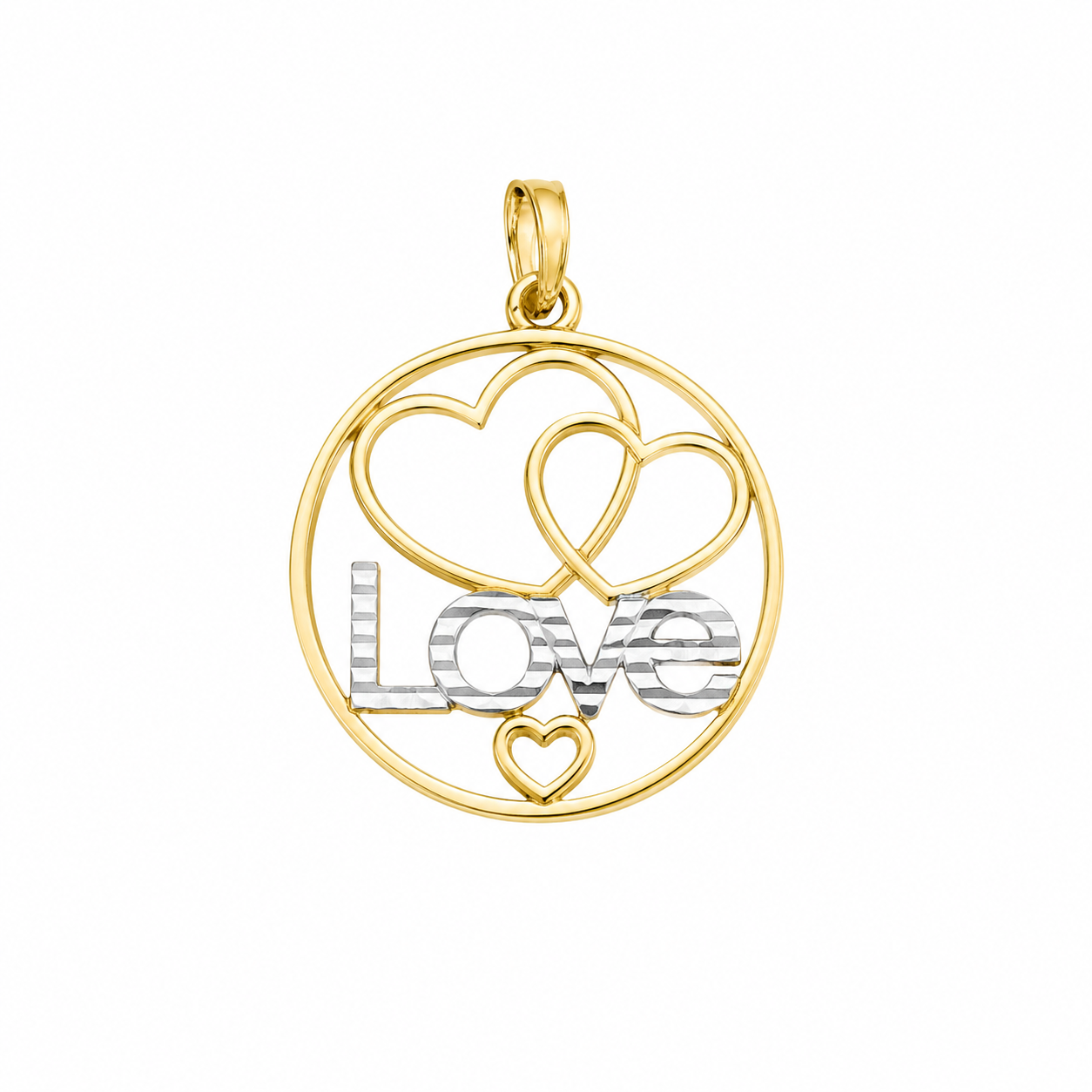 10KT MODERN ROUND HEART PENDANT Weight 1GR
