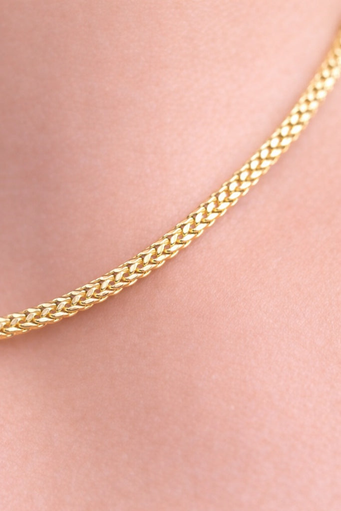 14KT HOLLOW FRANCO CHAIN Size 22INCH 2MM Weight 3.9GR