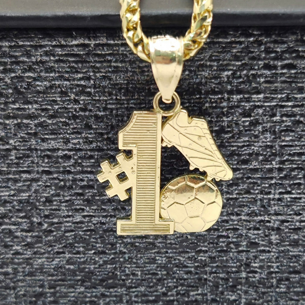 10KT NUMBER ONE SPORT PENDANT Weight 1.4GR