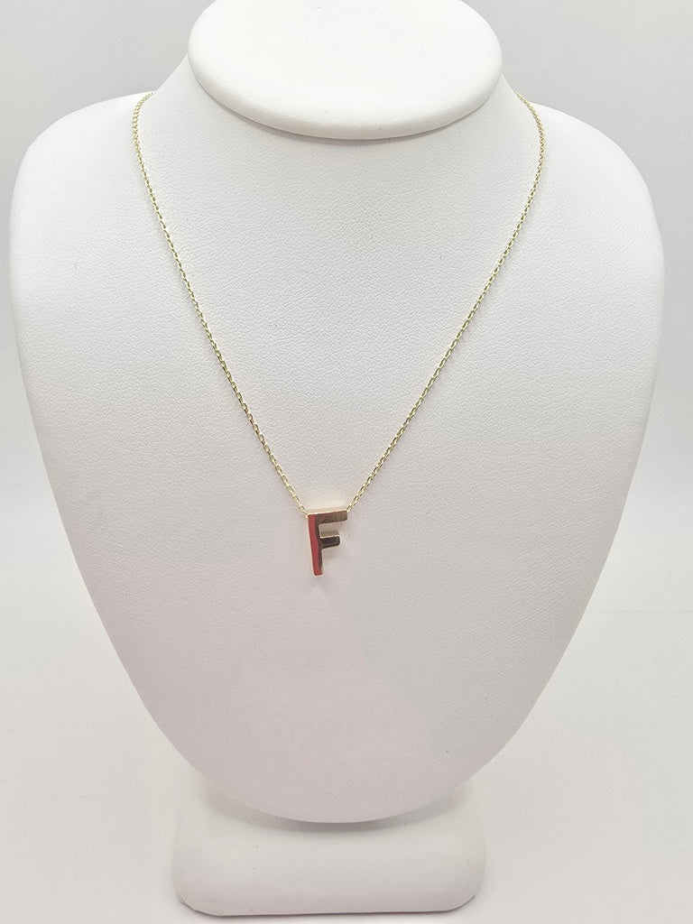 14KT LETTER "F" CHAIN Size 18INCH Weight 2.06GR