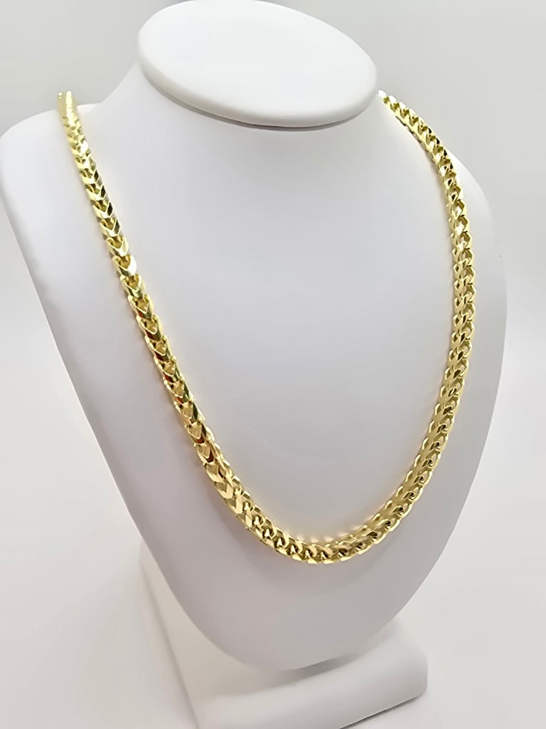 10KT SOLID FRANCO CHAIN Size 22INCH 4MM Weight 32.2GR