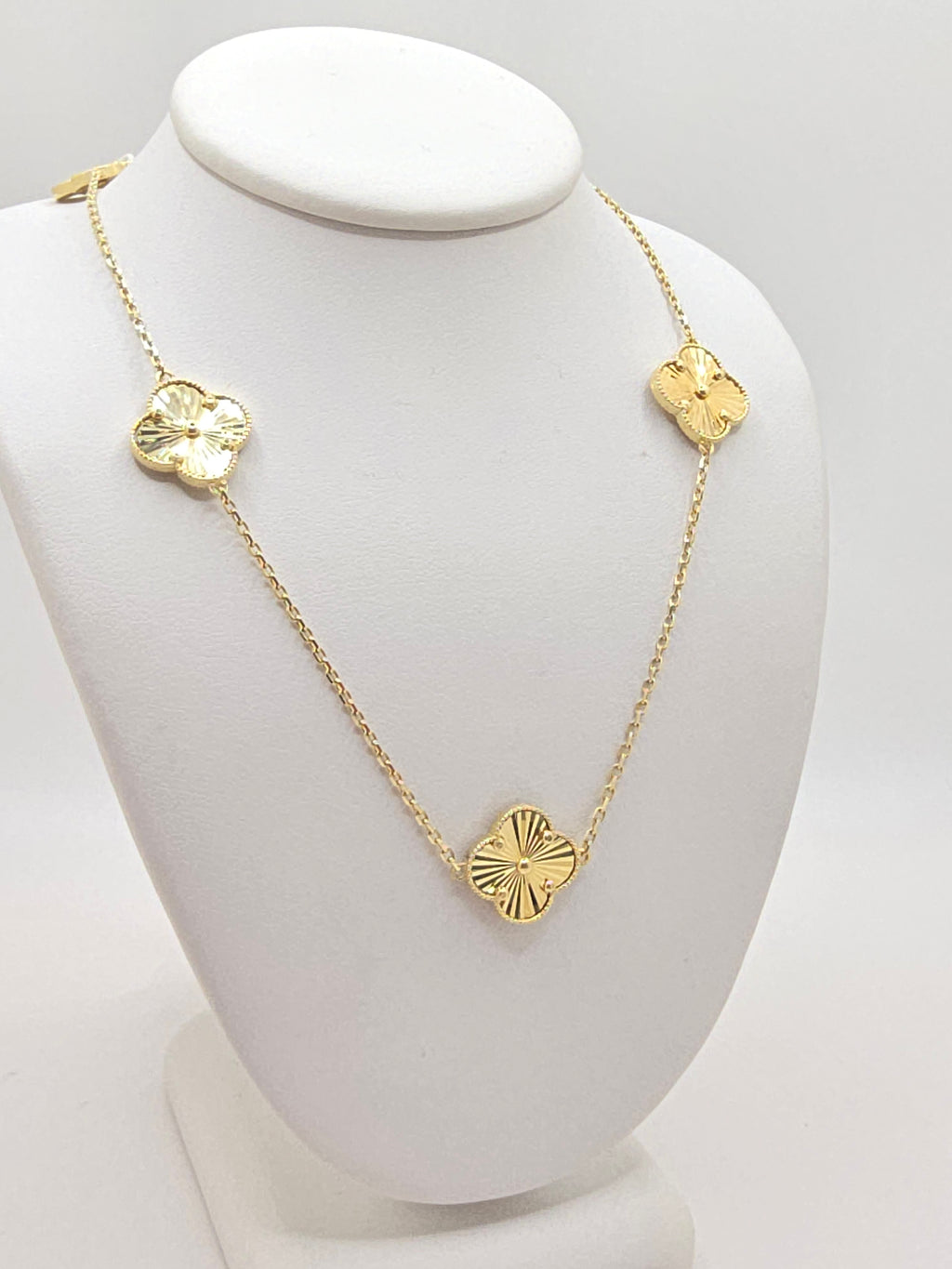 10KT FLOWER CHAIN Size 16INCH Weigth 6.7GR