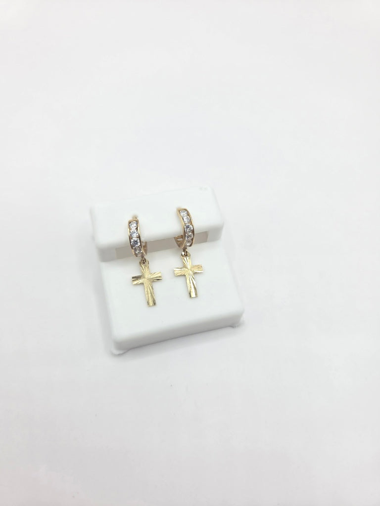 10KT CZ DETAIL  HOOPS  Weigth 1.3GR