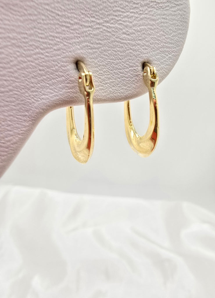 14KT DELICATE TWISTED HOOPS EARRINGS Weight 1.1GR