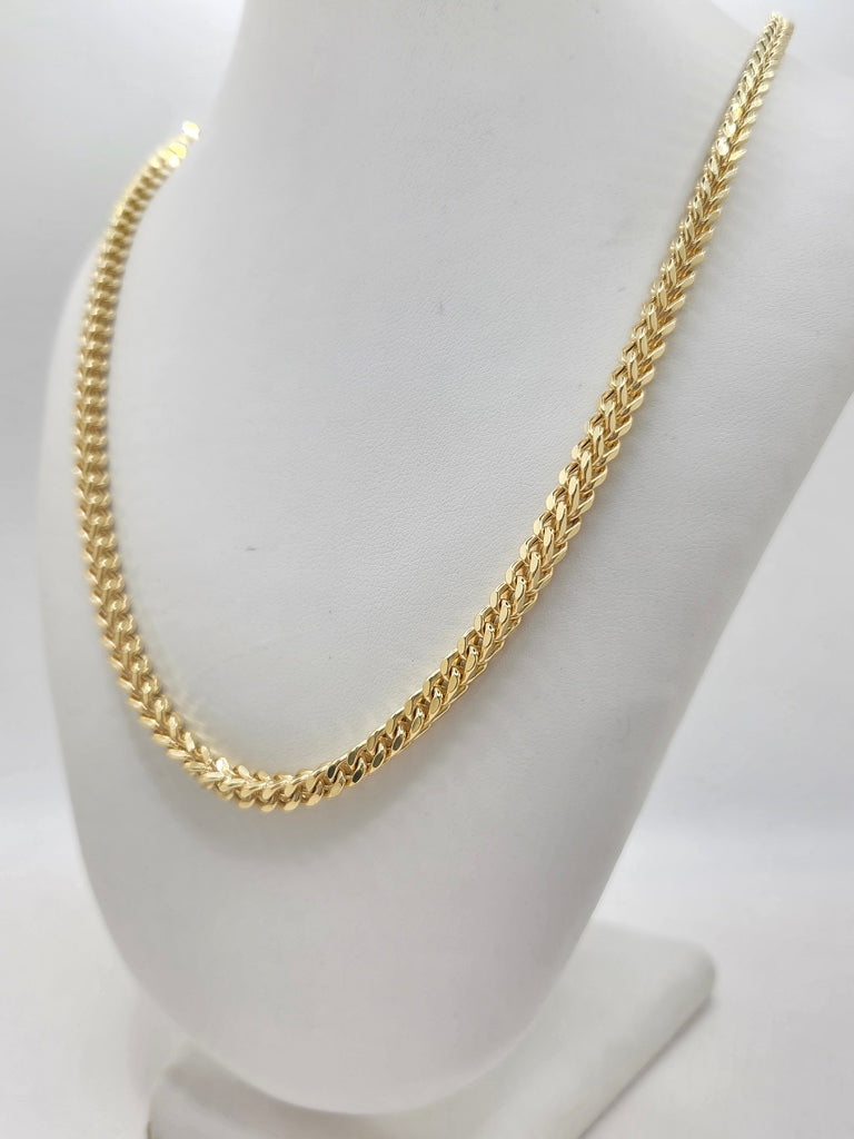 10KT SOLID FRANCO CHAIN Size 26INCH 4MM Weight 55GR